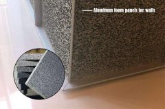 Aluminum foam panels for walls