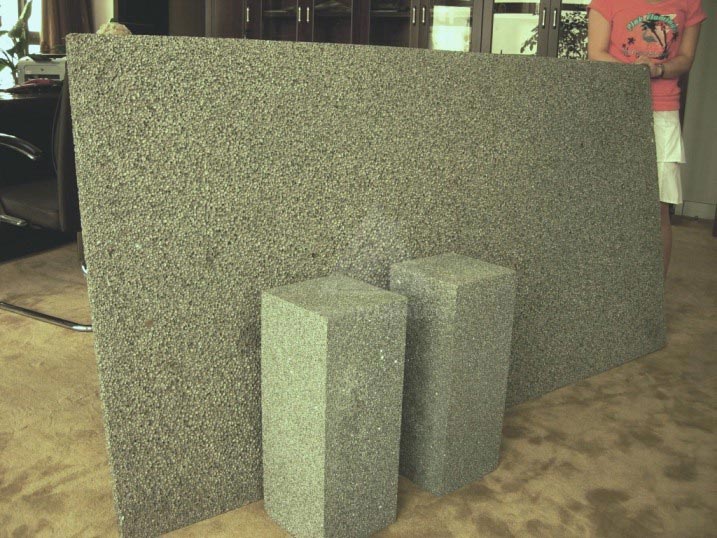 Foam aluminum block